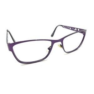 Helium Paris 4203 Matte Purple Metal Eyeglasses Frames 52-17 135 Italy Women